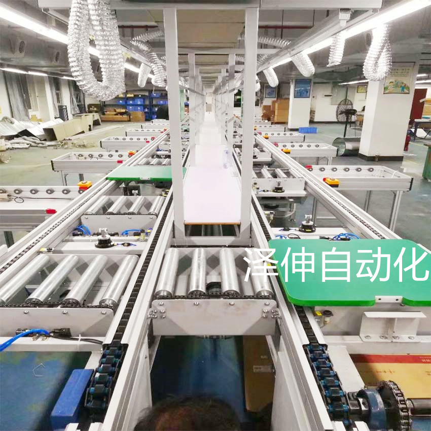 非標(biāo)定制全自動左右循環(huán)組裝線雙層工裝板組裝線回形倍速鏈輸送線